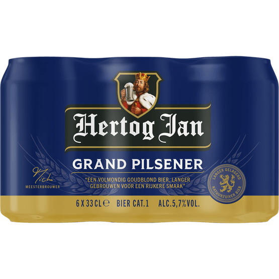 Foto van Hertog Jan Grand pilsener 6x33 cl op witte achtergrond