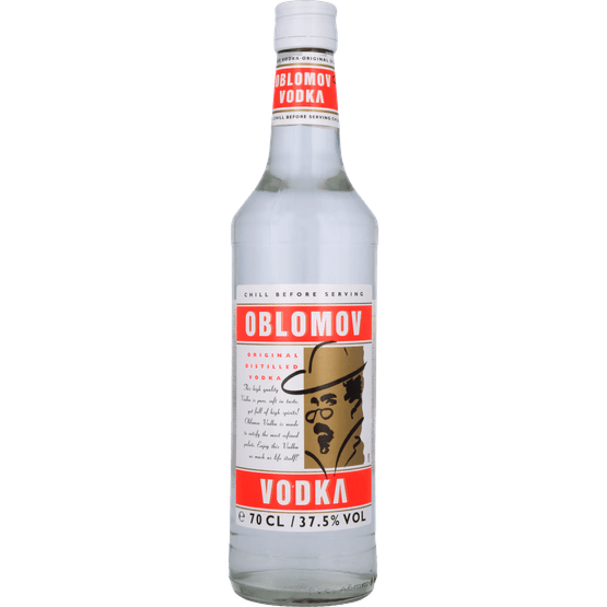 Foto van Oblomov Vodka op witte achtergrond