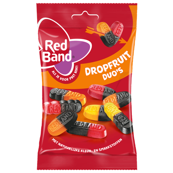 Foto van Red Band Dropfruit duo's op witte achtergrond