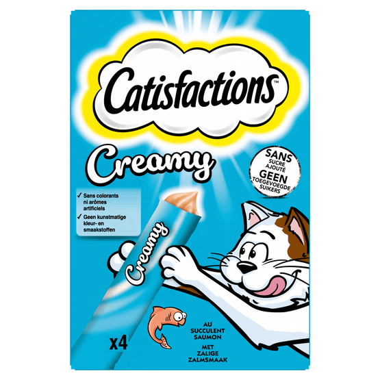 Foto van Catisfactions Creamy zalm 4x op witte achtergrond