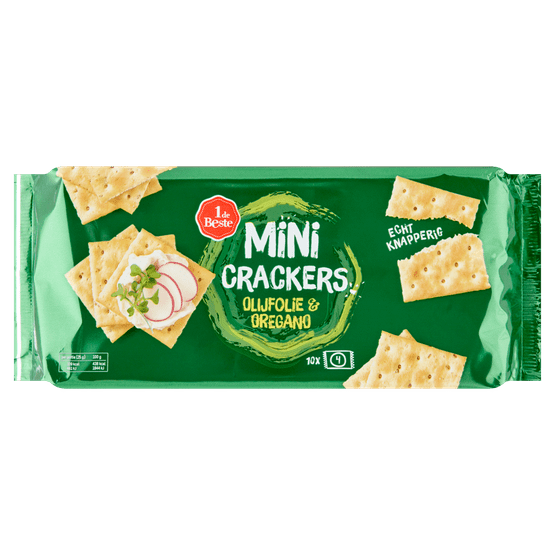 Foto van 1 de Beste Mini crackers olijf-oregano op witte achtergrond