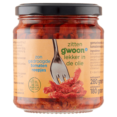 G'woon Zongedroogde tomatenreepjes