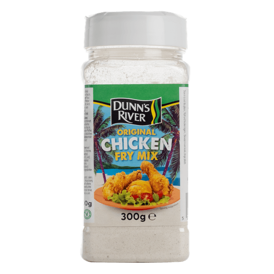 Foto van Dunn`s River Chicken fry mix op witte achtergrond