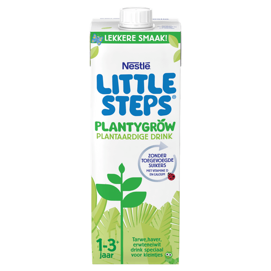 Foto van Nestlé Little steps dreumesmelk 1+ plantaardig op witte achtergrond