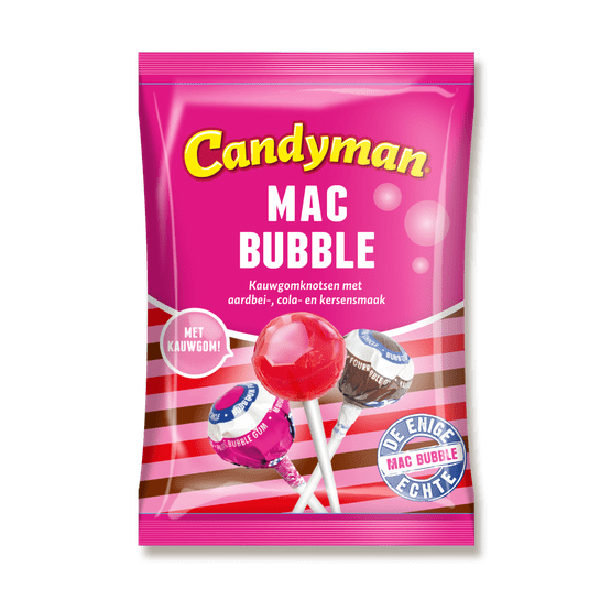Foto van Candyman Macbubble op witte achtergrond