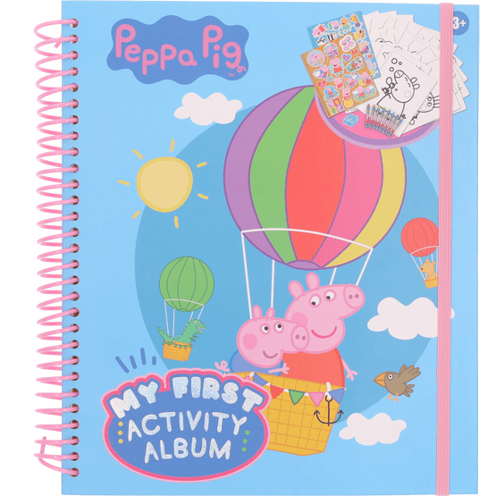 Foto van Peppa big kleurboek stickers&wasco op witte achtergrond