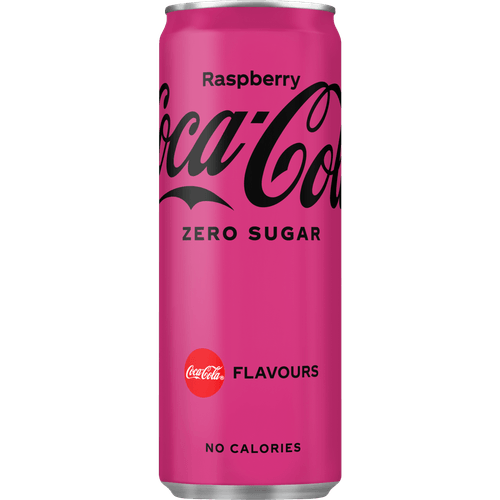 Foto van Coca-Cola Zero raspberry op witte achtergrond