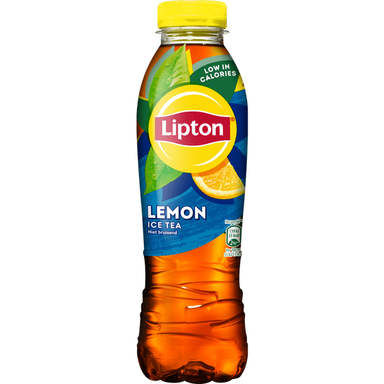 Foto van Lipton Ice tea lemon op witte achtergrond