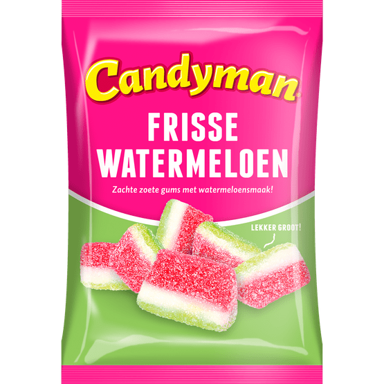 Foto van Candyman Frisse watermeloen op witte achtergrond