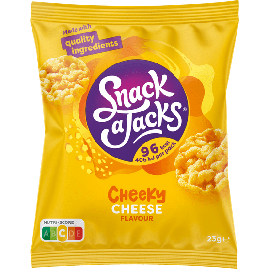 Foto van Snack a Jacks Crispy cheese op witte achtergrond