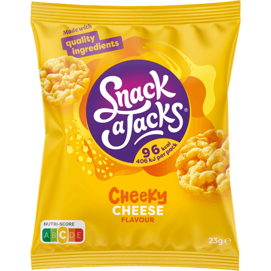 Foto van Snack a Jacks Crispy cheese op witte achtergrond