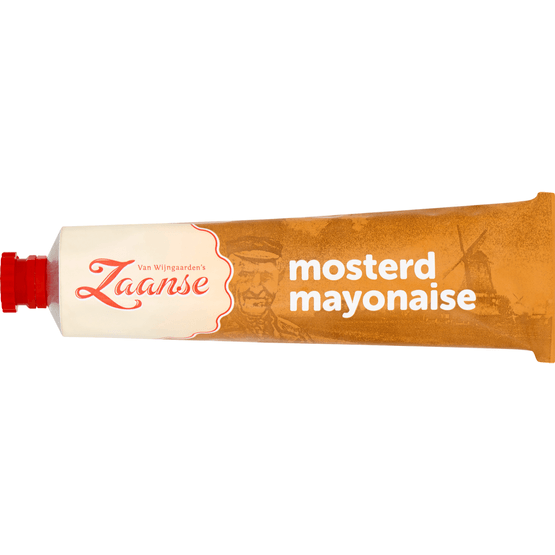 Foto van Van Wijngaarden Mayonaise Zaanse-mosterd op witte achtergrond