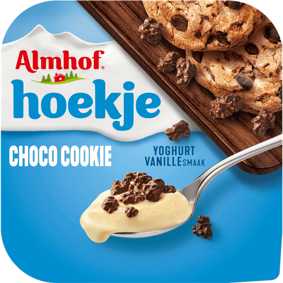 Foto van Almhof Hoekje choco cookie op witte achtergrond