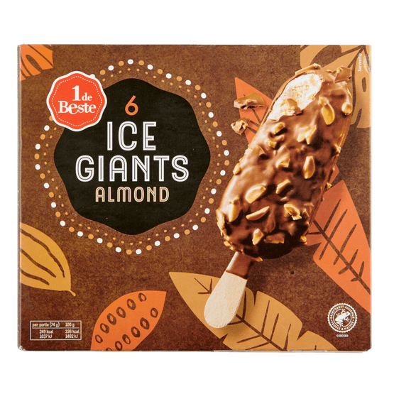 Foto van 1 de Beste Ice-giant almond 6 stuks op witte achtergrond