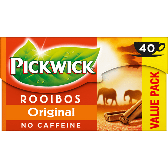 Foto van Pickwick Original Rooibos thee voordeelpak op witte achtergrond