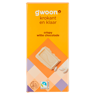 G'woon Chocoladereep wit met rijstcrisp