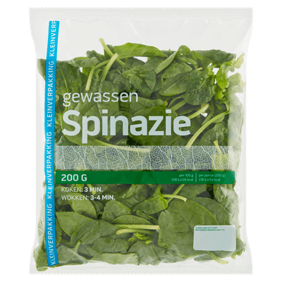  Spinazie gewassen