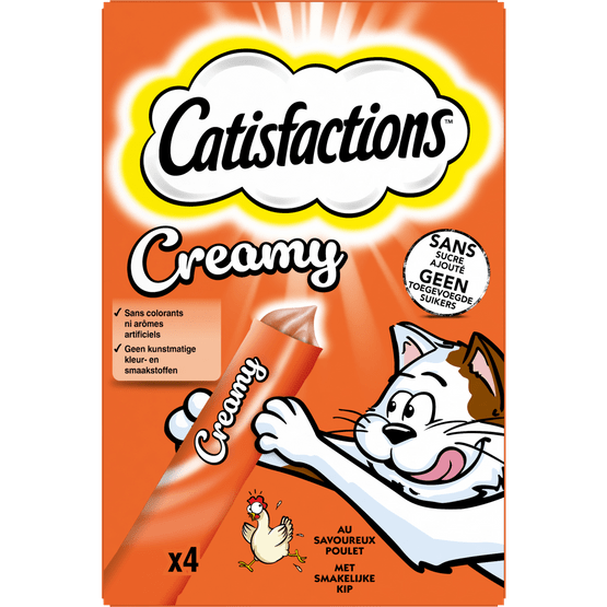 Foto van Catisfactions Creamy kip 4x op witte achtergrond