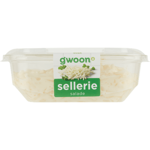 Foto van G'woon Salade sellerie op witte achtergrond