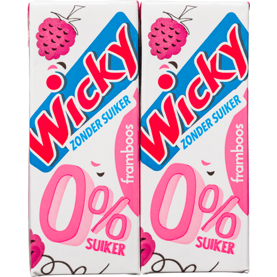 Foto van Wicky Framboos 0% op witte achtergrond