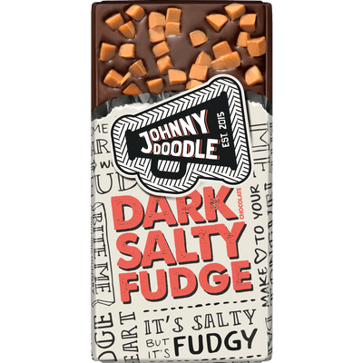 Johnny Doodle Chocoladereep dark salty fudge