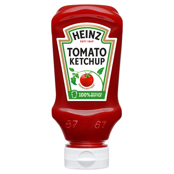 Foto van Heinz Tomaten ketchup op witte achtergrond