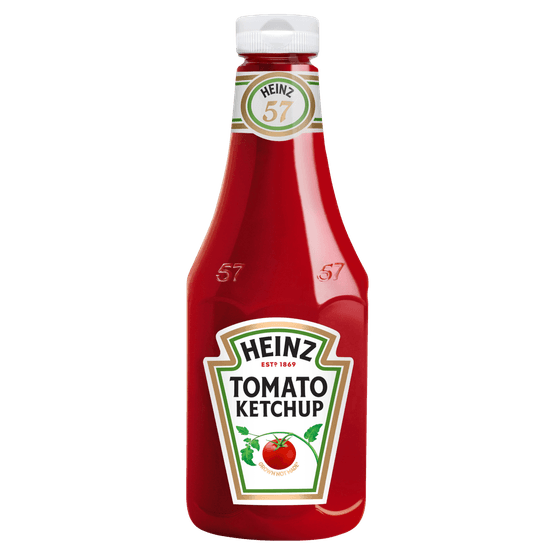 Foto van Heinz Tomaten ketchup op witte achtergrond