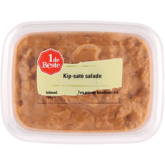 Foto van 1 de Beste Salade kipsaté op witte achtergrond