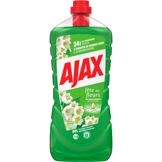 Foto van Ajax Allesreiniger fete des fleur lentebloem op witte achtergrond
