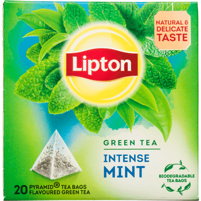 Lipton Groene thee intense mint kop 20 zakjes