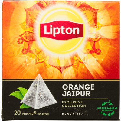 Lipton Zwarte thee orange jaipur kop 20 zakjes