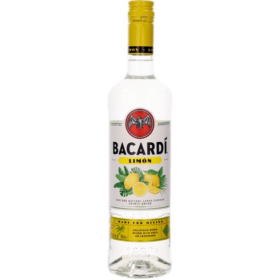 Foto van Bacardi Rum limon op witte achtergrond