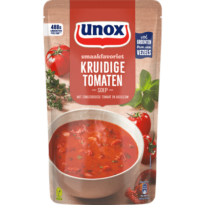 Unox Soep in zak kruidige tomatensoep