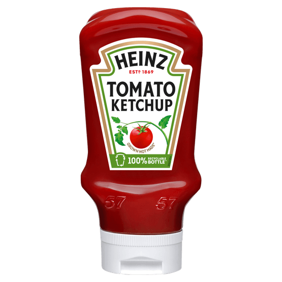 Foto van Heinz Tomato Ketchup op witte achtergrond