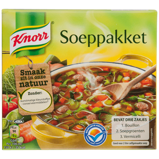 Foto van Knorr Soeppakket op witte achtergrond