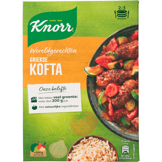 Foto van Knorr Wereldgerecht griekse kofta op witte achtergrond