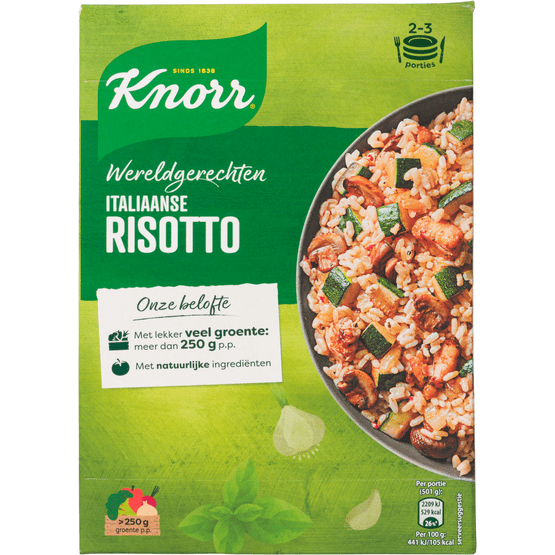 Foto van Knorr Wereldgerecht italiaanse risotto op witte achtergrond