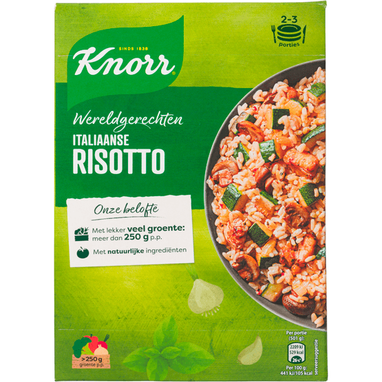 Foto van Knorr Wereldgerecht italiaanse risotto op witte achtergrond