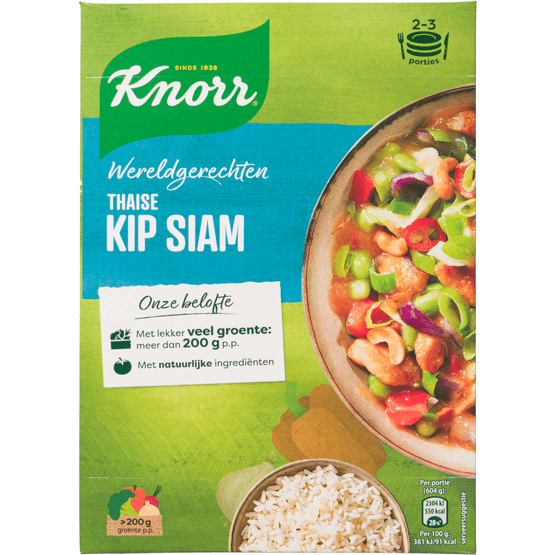 Foto van Knorr Wereldgerecht thaise kip siam op witte achtergrond