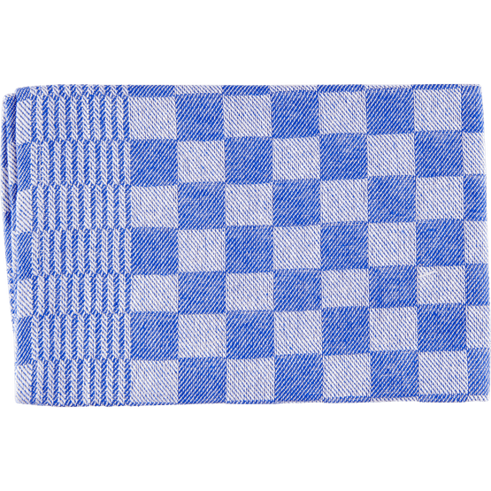 Foto van Theedoek blauw zwart op witte achtergrond