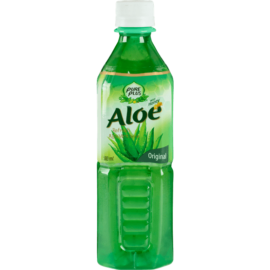 Foto van Pure Plus Aloe vera drink original op witte achtergrond