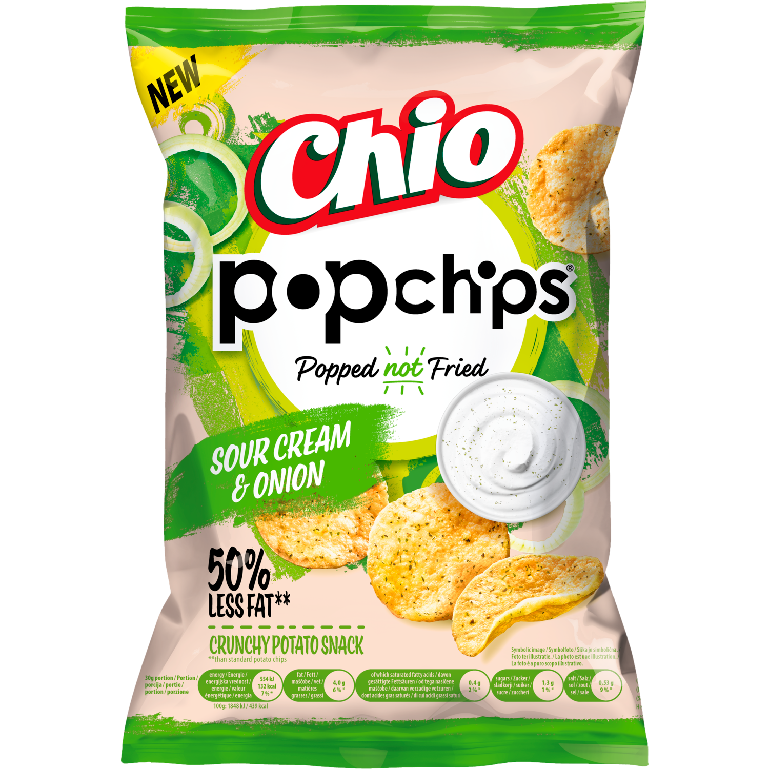 Chio Popchips sour cream & onion