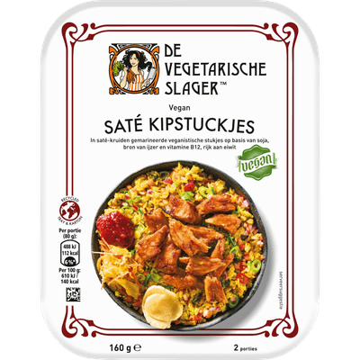 De Vegetarische Slager Vegetarisch sate kipstuckjes