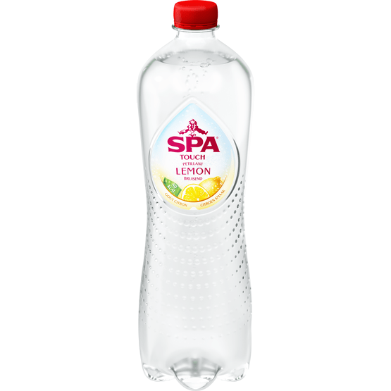 Foto van Spa Touch koolzuurhoudend lemon op witte achtergrond