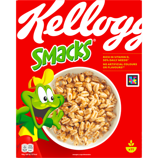 Foto van Kelloggs Smacks op witte achtergrond