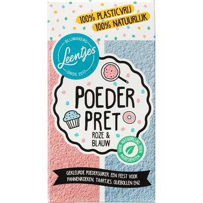 Leentjes Poeder pret roze-blauw