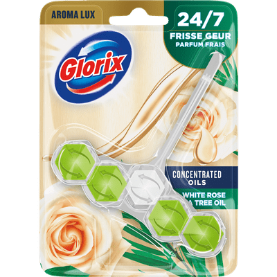 Glorix Toiletblok aroma lux white roses & tea tree oil