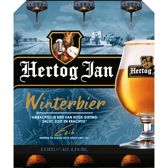 Foto van Hertog Jan Winterbier 6x30 cl op witte achtergrond