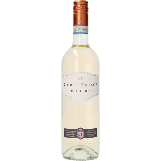 Foto van Corte Fresca Pinot grigio op witte achtergrond