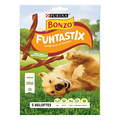 Bonzo Hondensnacks funtastix bacon cheese